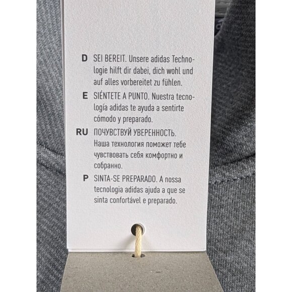 Adidas Mens Medium Grey AEROREADY 1/4 Zip Pullover Sweatshirt Long Sleeve NWT - Picture 13 of 16